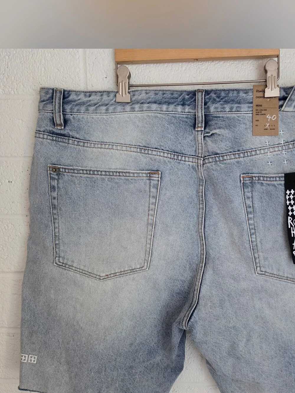 Ksubi Men’s Chopper Short Sense Sliced Denim Shorts Size 40